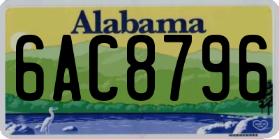 AL license plate 6AC8796