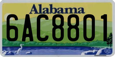 AL license plate 6AC8801