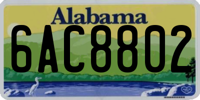 AL license plate 6AC8802