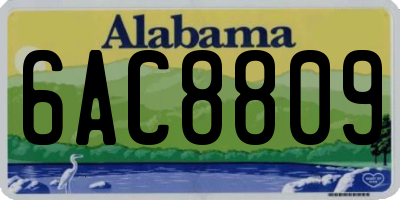 AL license plate 6AC8809