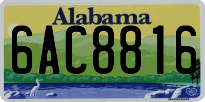 AL license plate 6AC8816