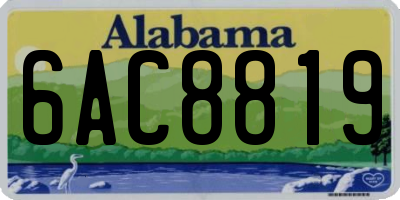 AL license plate 6AC8819