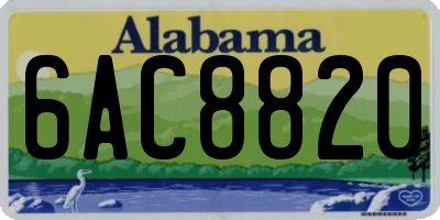 AL license plate 6AC8820