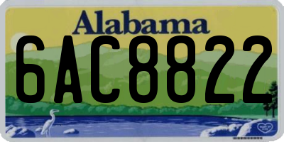 AL license plate 6AC8822