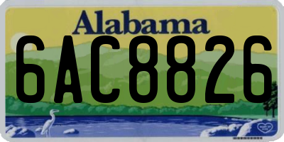 AL license plate 6AC8826