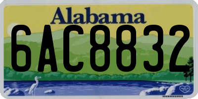 AL license plate 6AC8832