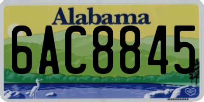 AL license plate 6AC8845