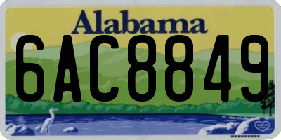 AL license plate 6AC8849
