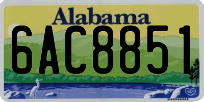 AL license plate 6AC8851