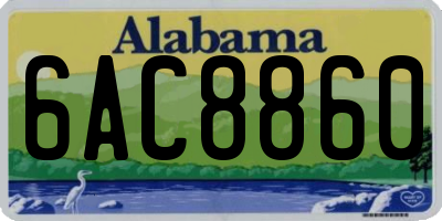 AL license plate 6AC8860
