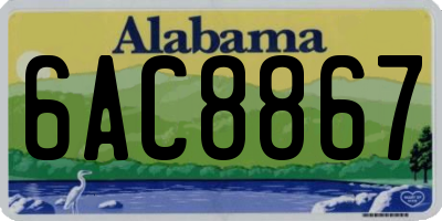 AL license plate 6AC8867