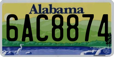 AL license plate 6AC8874
