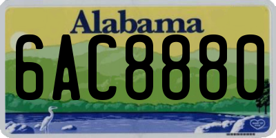 AL license plate 6AC8880