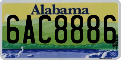 AL license plate 6AC8886