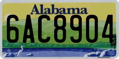 AL license plate 6AC8904