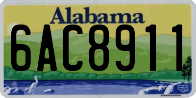 AL license plate 6AC8911