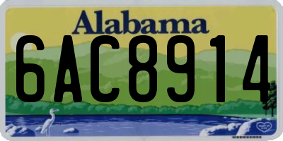 AL license plate 6AC8914