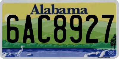 AL license plate 6AC8927