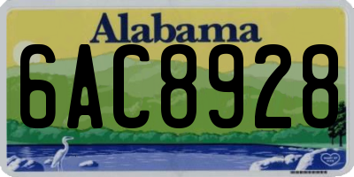 AL license plate 6AC8928
