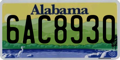 AL license plate 6AC8930