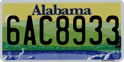 AL license plate 6AC8933