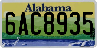 AL license plate 6AC8935