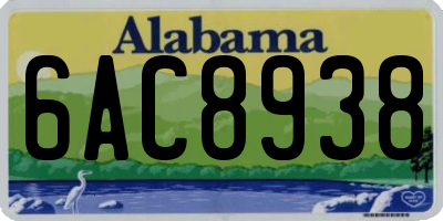 AL license plate 6AC8938