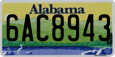 AL license plate 6AC8943