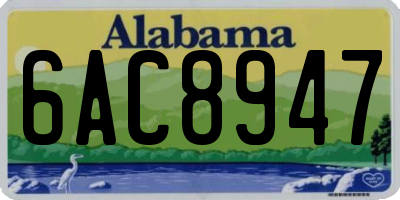 AL license plate 6AC8947
