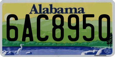 AL license plate 6AC8950