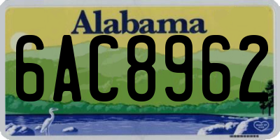 AL license plate 6AC8962
