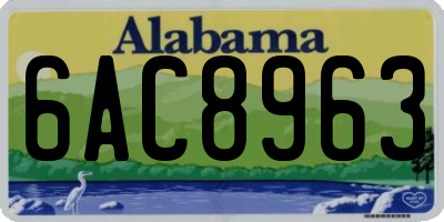 AL license plate 6AC8963