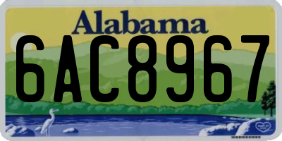 AL license plate 6AC8967