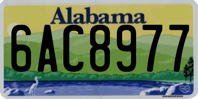 AL license plate 6AC8977