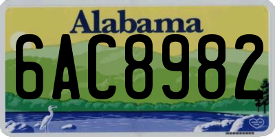 AL license plate 6AC8982