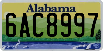 AL license plate 6AC8997