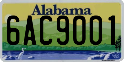 AL license plate 6AC9001