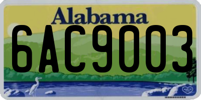 AL license plate 6AC9003
