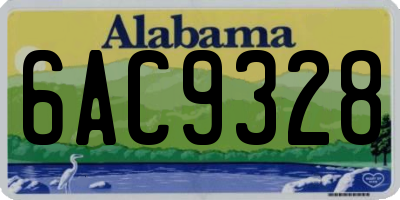 AL license plate 6AC9328