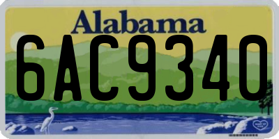 AL license plate 6AC9340