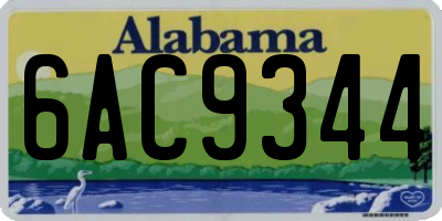 AL license plate 6AC9344