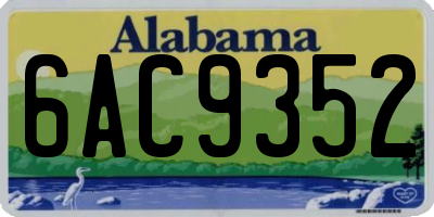 AL license plate 6AC9352