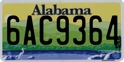 AL license plate 6AC9364