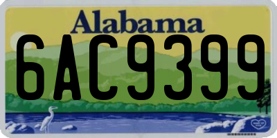 AL license plate 6AC9399