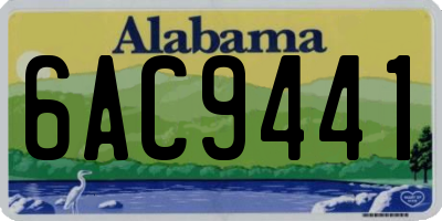 AL license plate 6AC9441