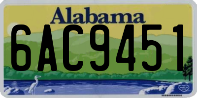 AL license plate 6AC9451
