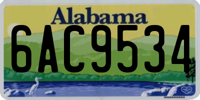 AL license plate 6AC9534