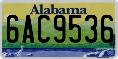 AL license plate 6AC9536