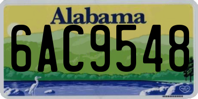 AL license plate 6AC9548