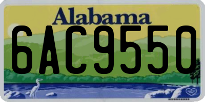 AL license plate 6AC9550